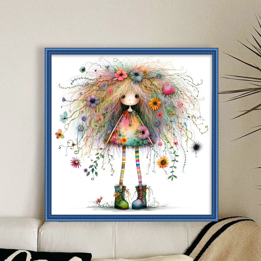 Girls - 11CT Stamped Cross Stitch 40*40CM