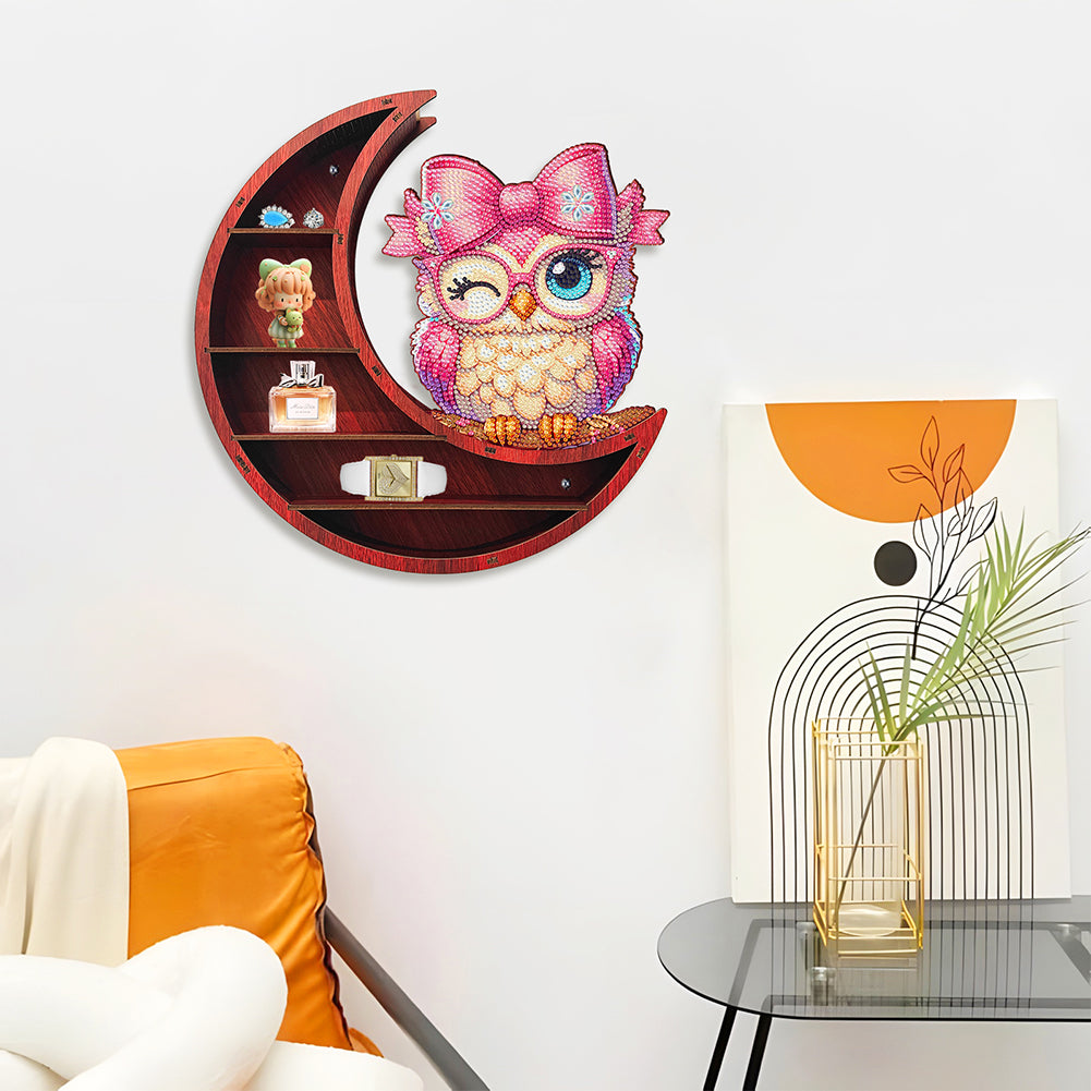 Lunar Design DIY Diamond Painting Wall Shelf 5D Diamond Embroidery Painting Kit