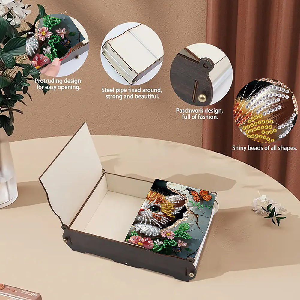 Diamond Painting Storage Box DIY 5D Diamond Painting Jewelry Box for Women Girls