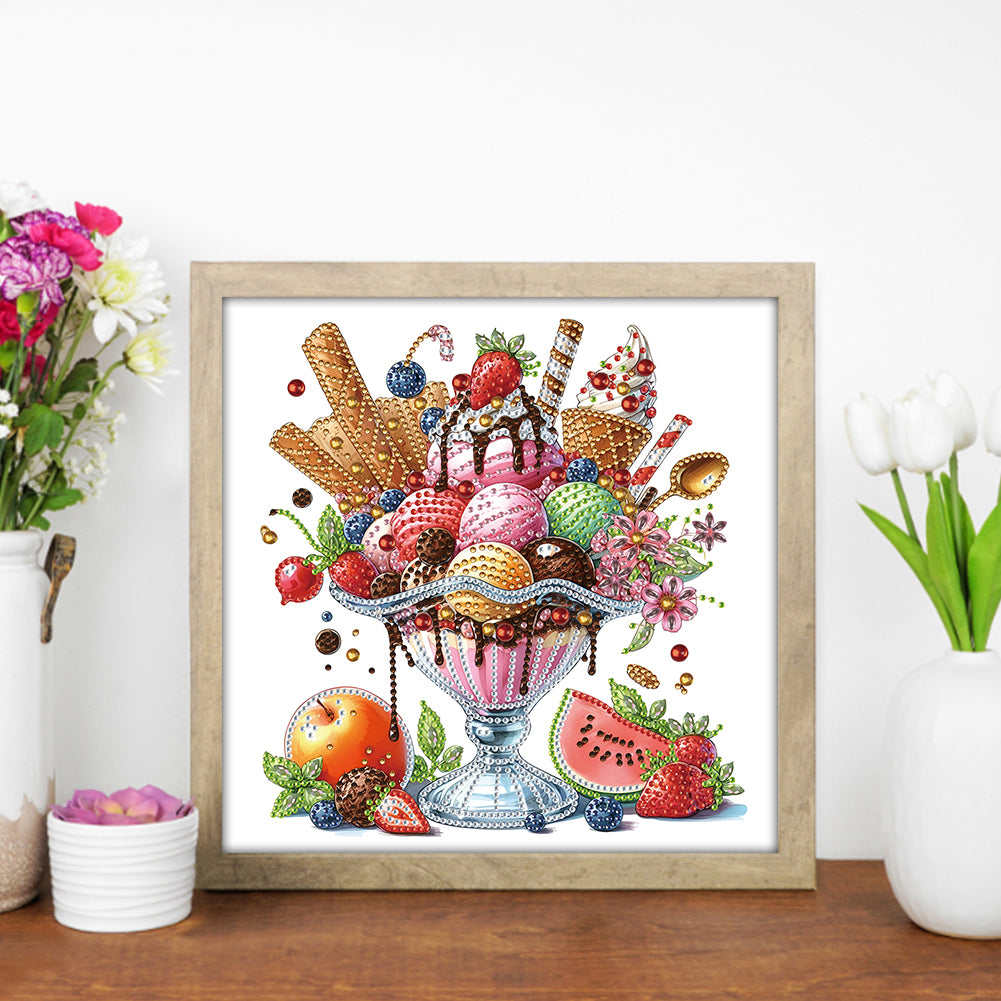 Ice Cream Dessert - Special Shaped Drill Diamond Painting 30*30CM