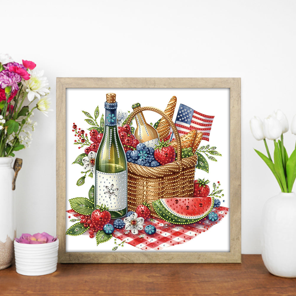Picnic - Special Shaped Drill Diamond Painting 30*30CM