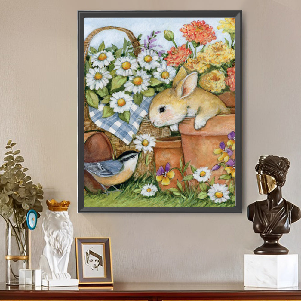 Rabbit - Full AB Square Drill Diamond Painting 40*50CM