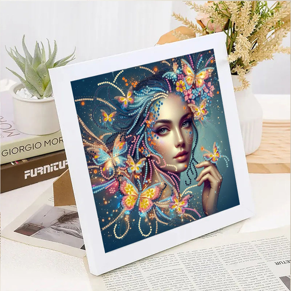 Butterfly Woman - Special Shaped Drill Diamond Painting 30*30CM