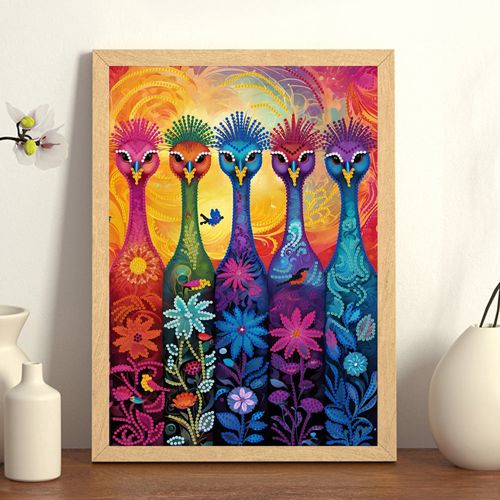 Ostrich - Special Shaped Drill Diamond Painting 30*40CM