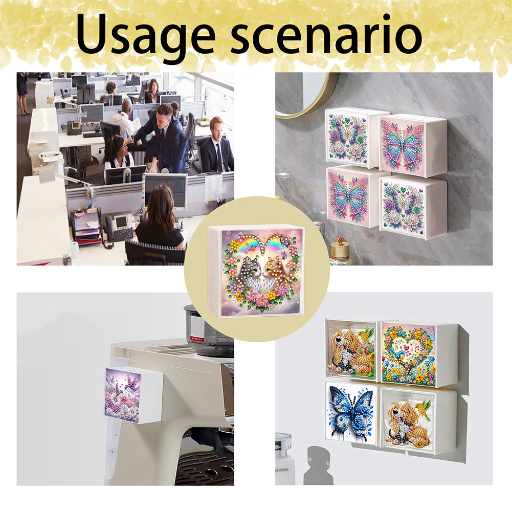 Wall Mounted Love Diamond Painting Storage Box Storage Case for Adults Beginners