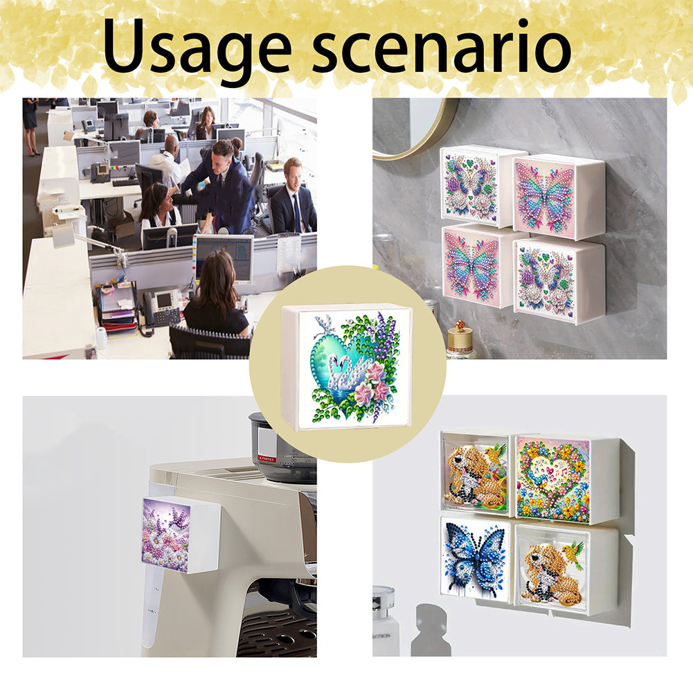 Wall Mounted Love Diamond Painting Storage Box Storage Case for Adults Beginners