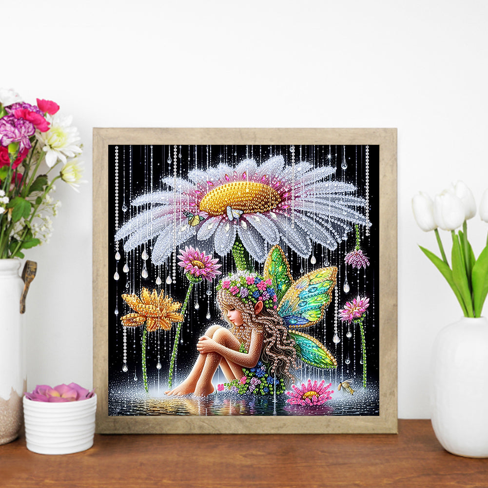 Daisy Elf Girl - Special Shaped Drill Diamond Painting 30*30CM