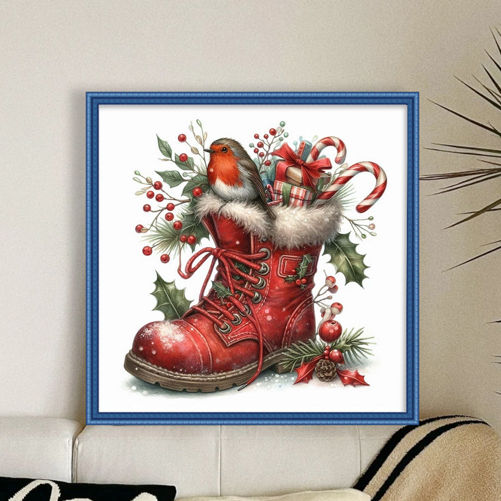Christmas Boots - 11CT Stamped Cross Stitch 40*40CM