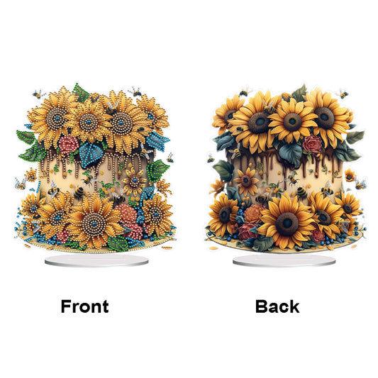Flower Double Sided Effect DIY Table Top Diamond Painting Ornament Kits Decor