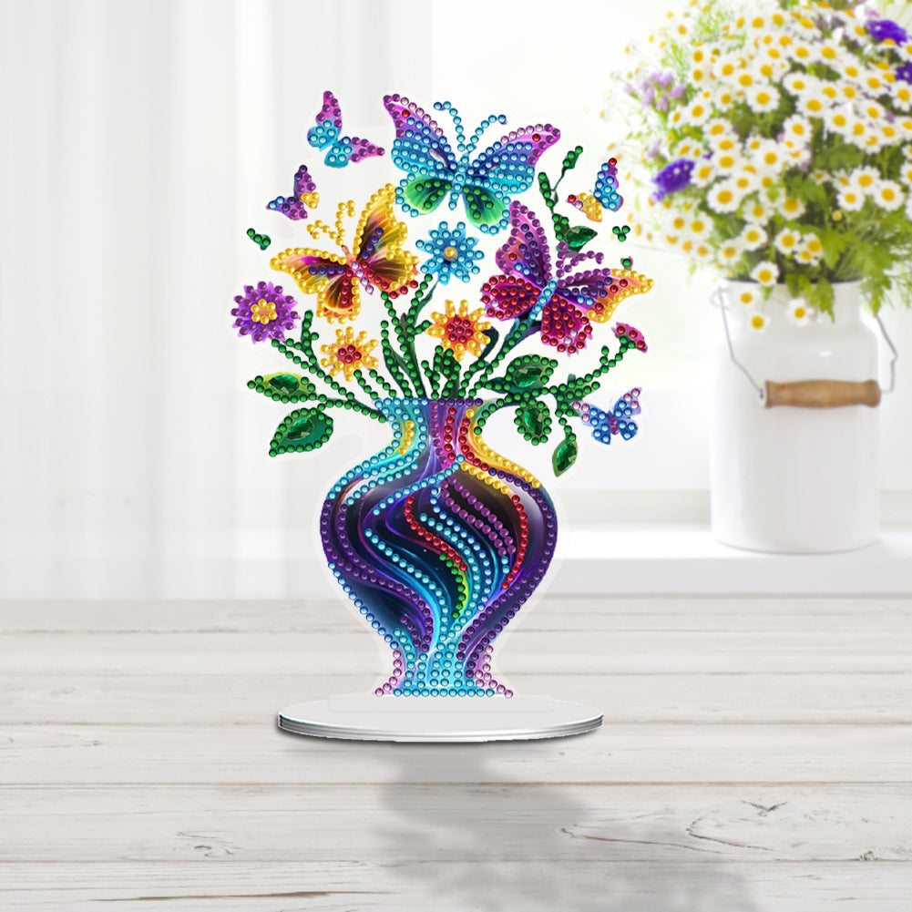 Flower Double Sided Effect DIY Table Top Diamond Painting Ornament Kits Decor