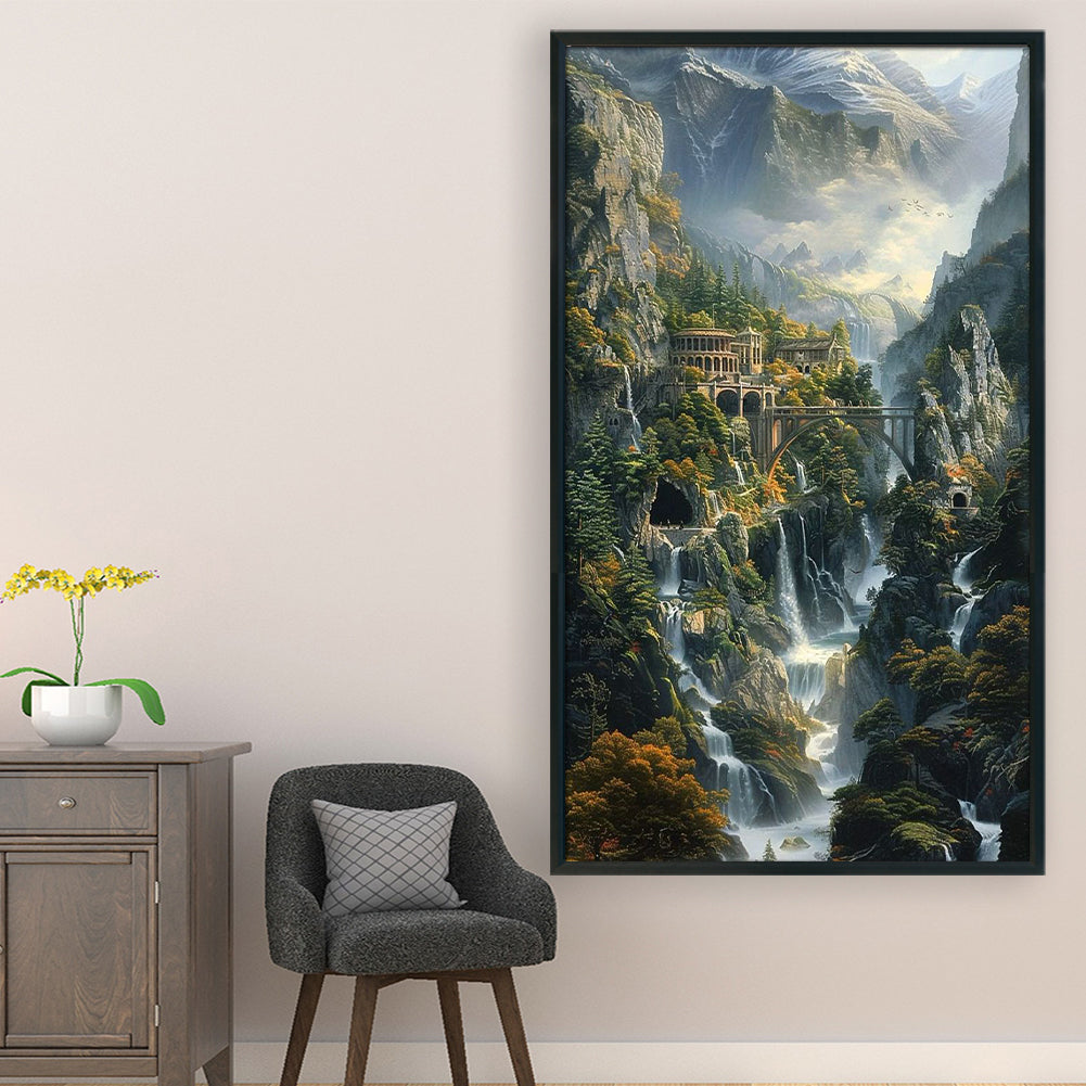 Landscape Castle - 11CT Stamped Cross Stitch 40*70CM