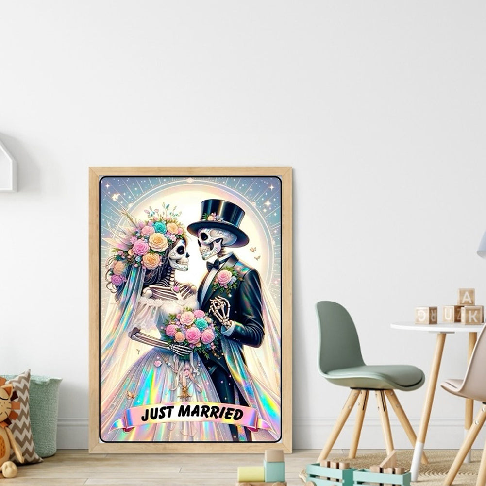 Skeleton Wedding - 11CT Stamped Cross Stitch 40*58CM