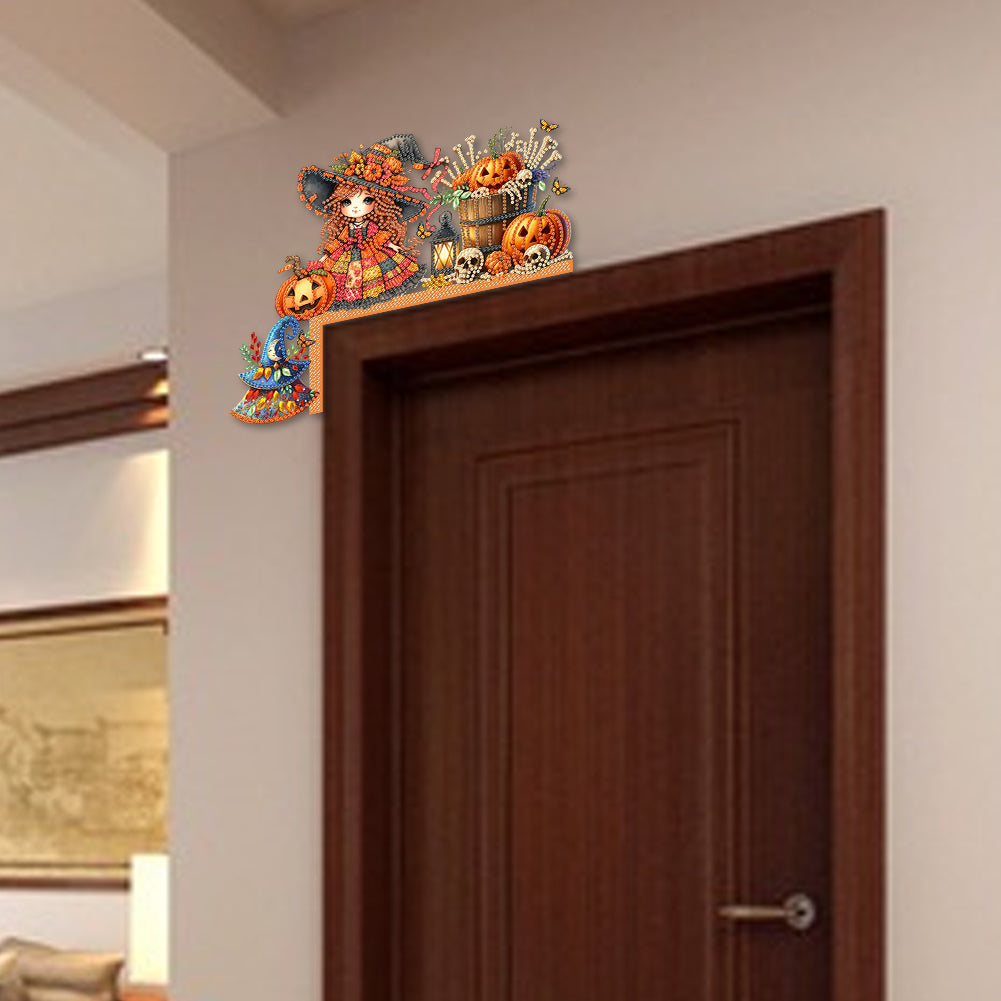 Cat Diamond Art Door Right Angle Sign 5D DIY Wooden Door Topper for Party Favors