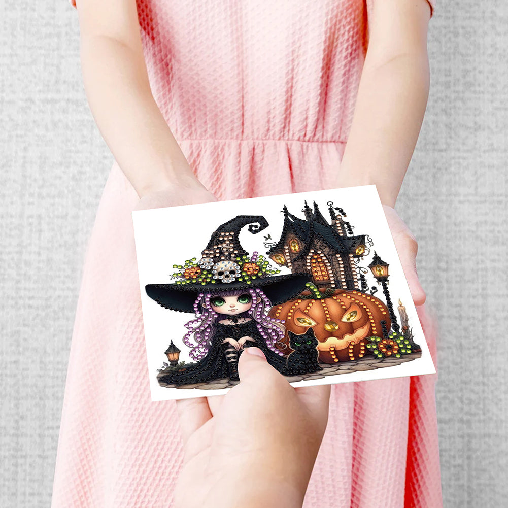 12PCS DIY Diamond Art Greeting Cards Xmas Designs for Festivals and Celebrations