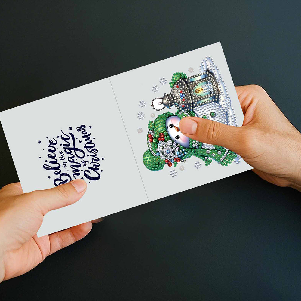 6/10/12 PCS DIY Diamond Art Greeting Cards Thank You Cards and Holiday Blessings