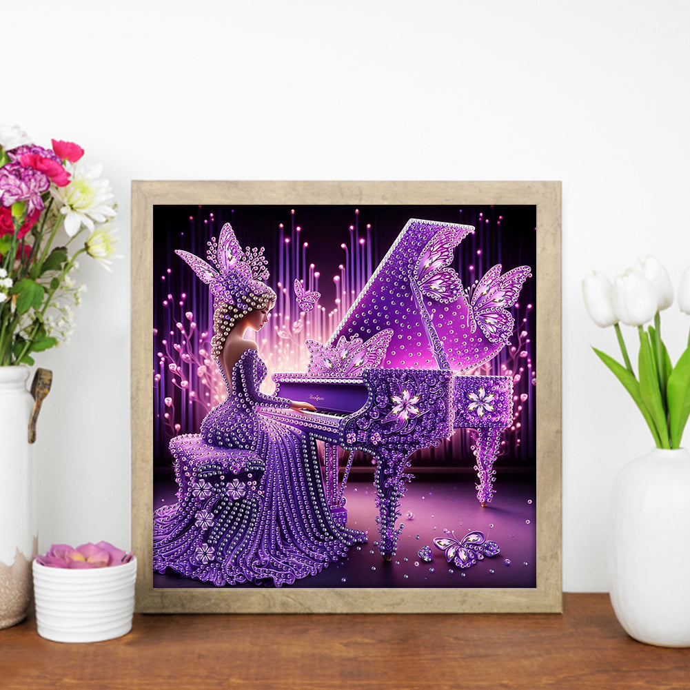 Elegant Lady In Top Hat - Special Shaped Drill Diamond Painting 30*30CM