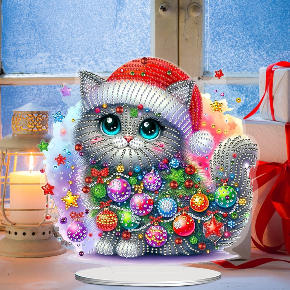 2D Flat Christmas Table Top Diamond Painting Ornament Kits Double-sided Effect