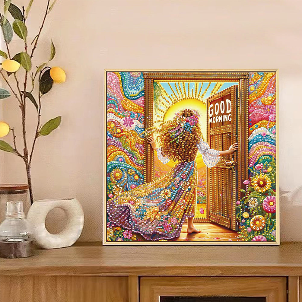 Elegant Girl With Beautiful Skirt - Special Shaped Drill Diamond Painting 30*30CM