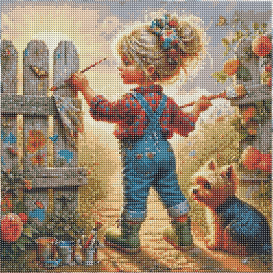 Cute Child - Full Round Drill Diamond Painting 40*40CM