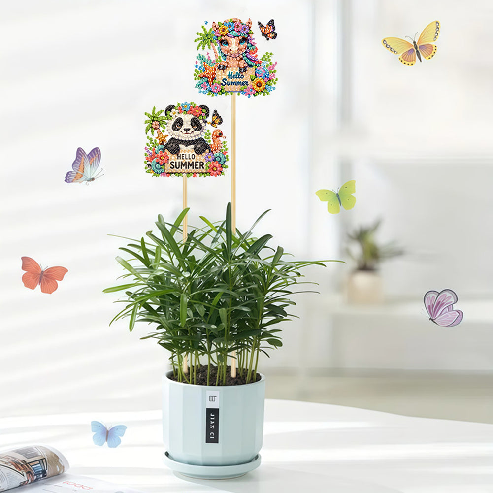 6Pcs Animal Stakes Diamond Painting Kits DIY Diamond Art Kits for Beginners