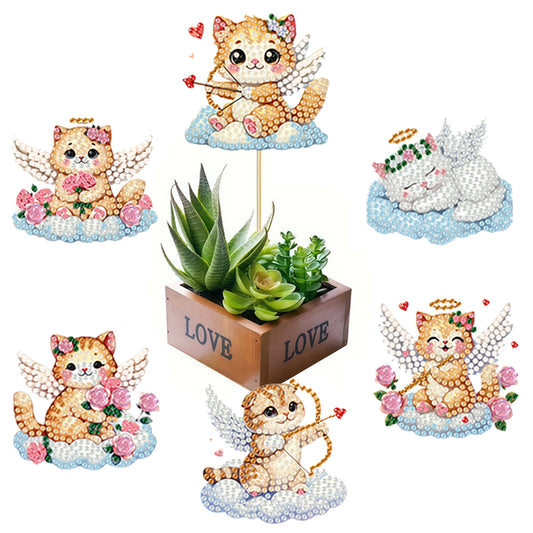 6Pcs Animal Stakes Diamond Painting Kits DIY Diamond Art Kits for Beginners