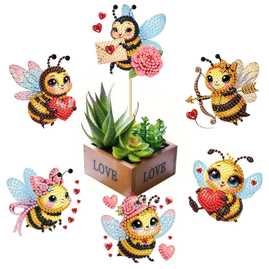 6Pcs Animal Stakes Diamond Painting Kits DIY Diamond Art Kits for Beginners