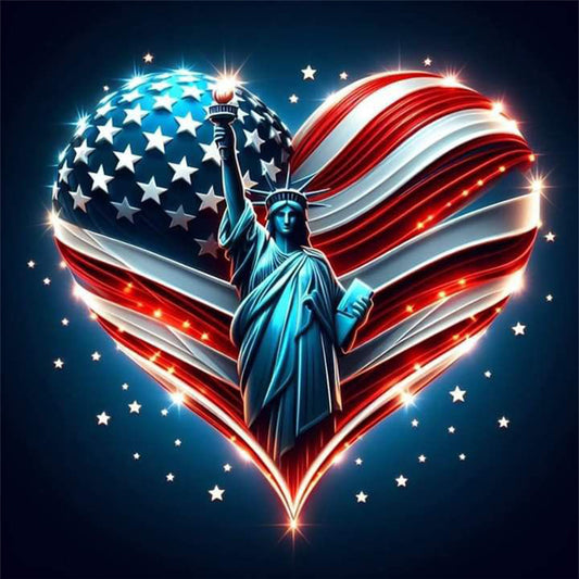 Statue Of Liberty - 11CT Stamped Cross Stitch 40*40CM