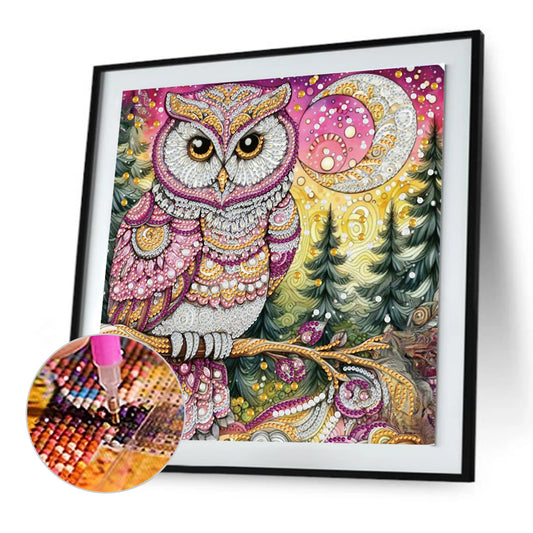 Owl - Special Shaped Drill Diamond Painting 30*30CM