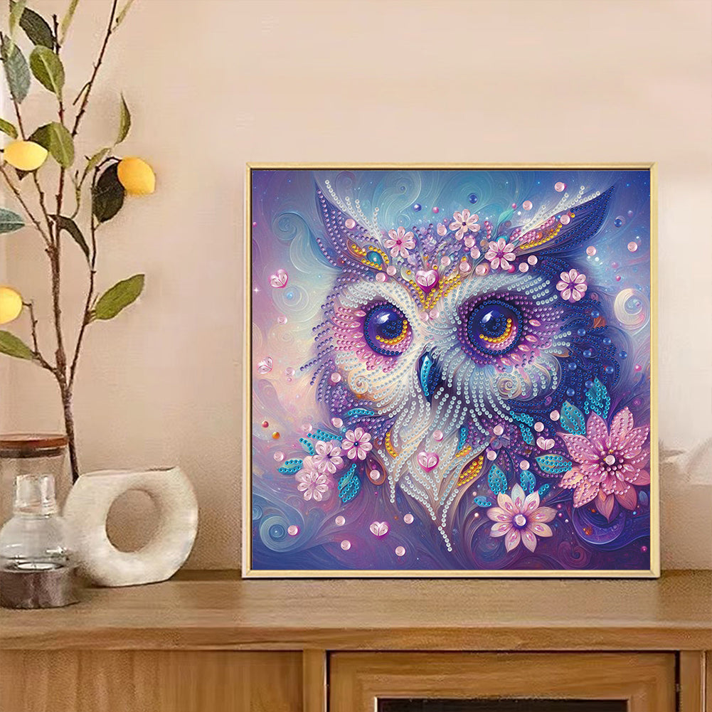 Owl - Special Shaped Drill Diamond Painting 30*30CM