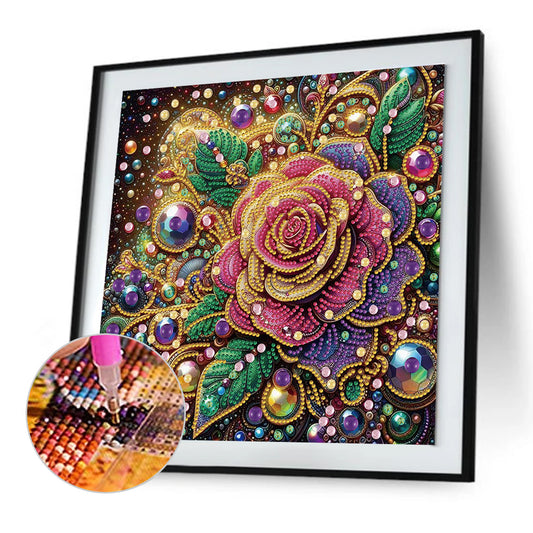 Rose - Special Shaped Drill Diamond Painting 30*30CM