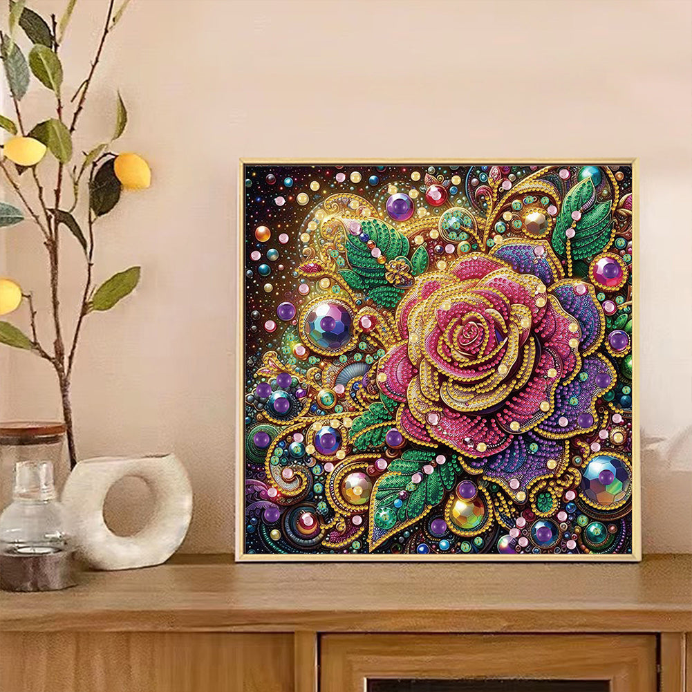 Rose - Special Shaped Drill Diamond Painting 30*30CM