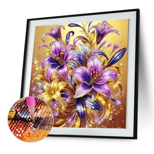 Blooming Flower - Special Shaped Drill Diamond Painting 30*30CM