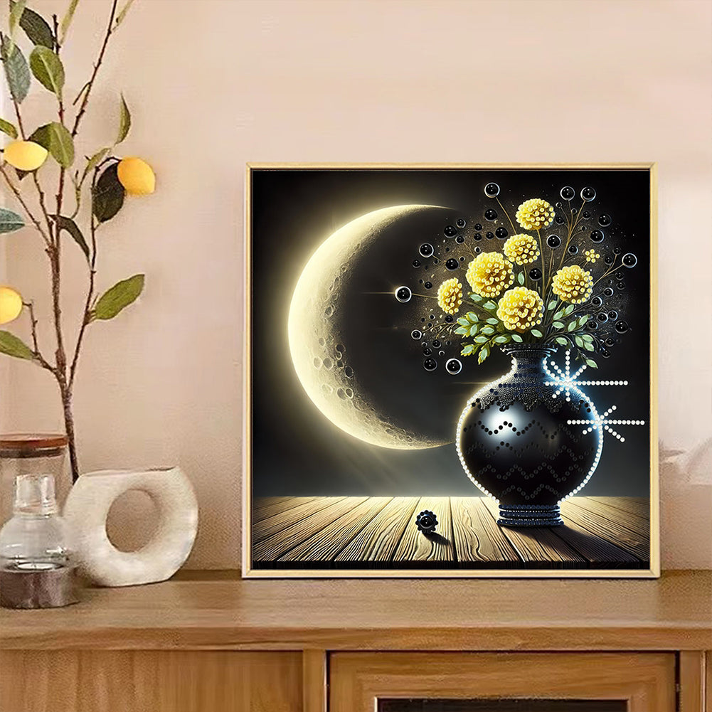 Moonlight Vase - Special Shaped Drill Diamond Painting 30*30CM