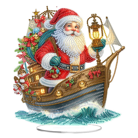 2D Flat Xmas DIY Desktop Diamond Art Kits Diamond Painting Desktop Ornaments Kit