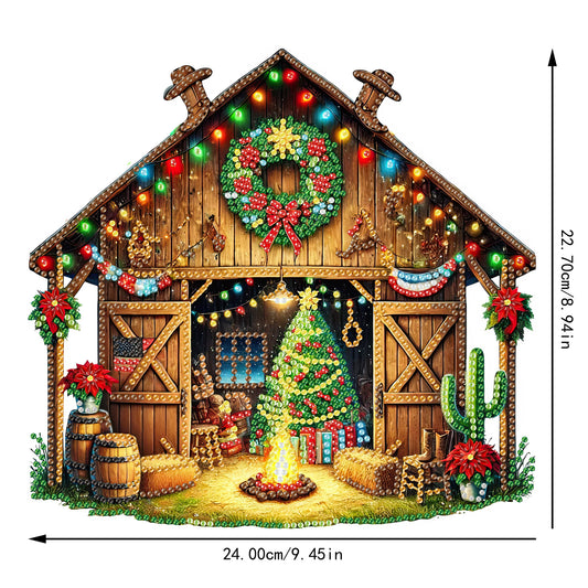 2D Flat Xmas DIY Desktop Diamond Art Kits Diamond Painting Desktop Ornaments Kit