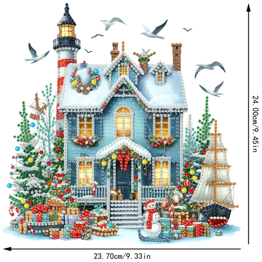 2D Flat Xmas DIY Desktop Diamond Art Kits Diamond Painting Desktop Ornaments Kit