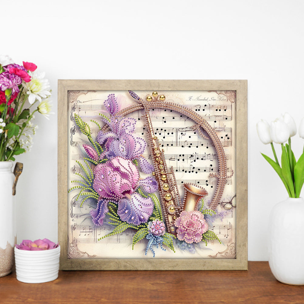 Saxophone And Warbler - Special Shaped Drill Diamond Painting 30*30CM