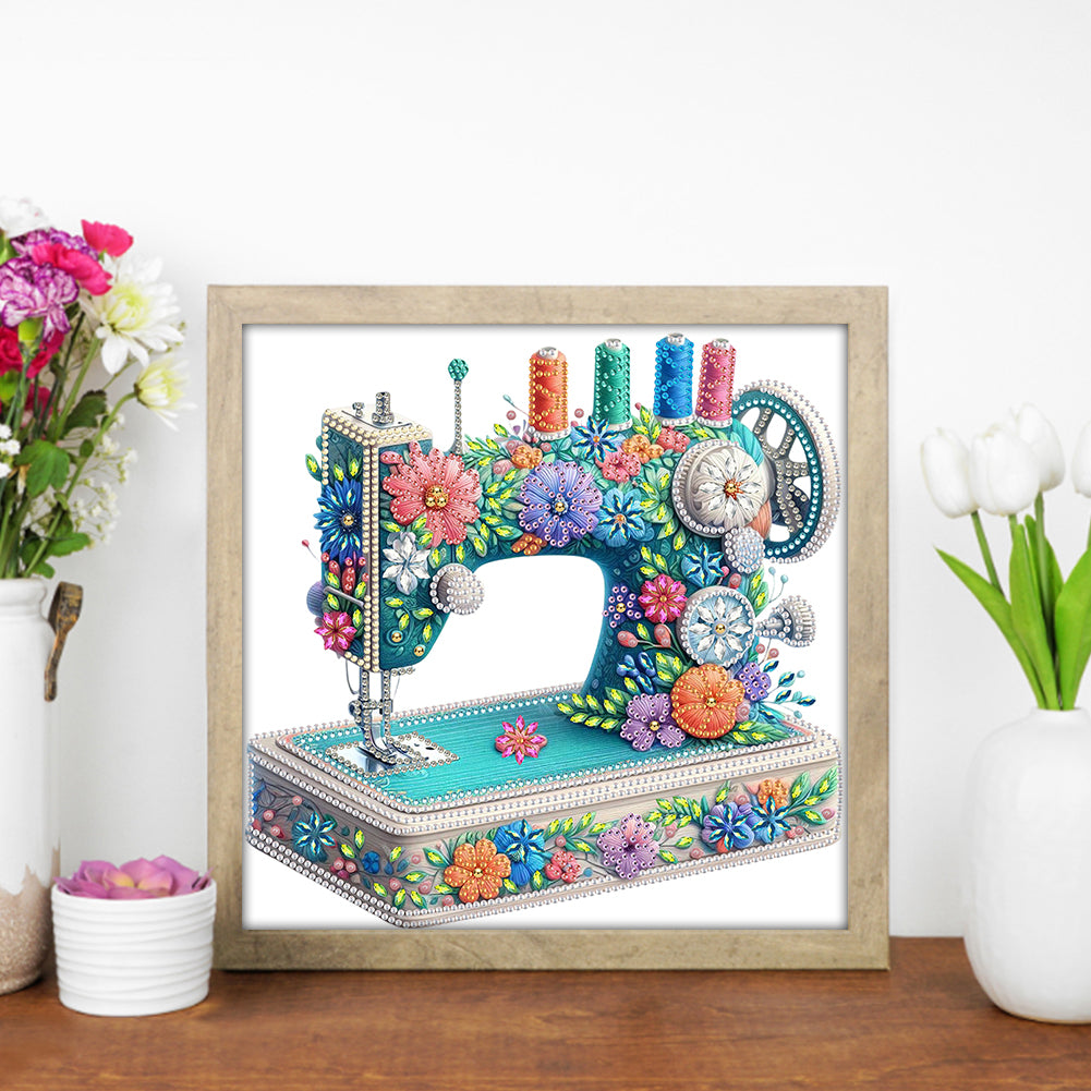 Vintage Sewing Machine - Special Shaped Drill Diamond Painting 30*30CM