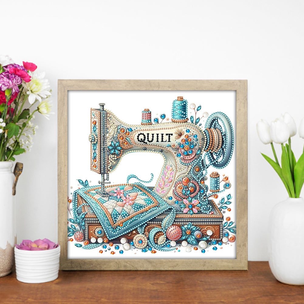 Sewing Machine - Special Shaped Drill Diamond Painting 30*30CM