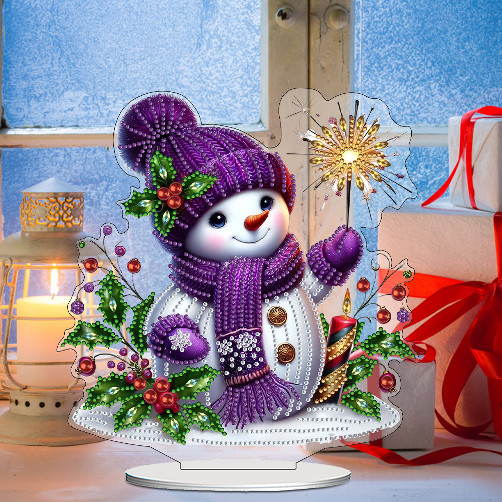 2D Flat DIY Diamond Painting Desktop Ornaments Kit for Home Office Desktop Decor