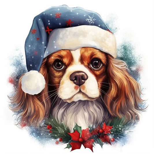 Christmas Puppy - 11CT Stamped Cross Stitch 40*40CM