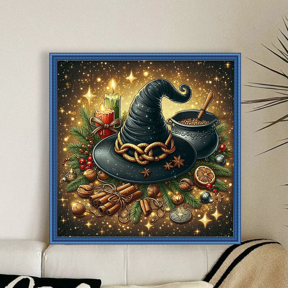 Wizard Hat - 11CT Stamped Cross Stitch 40*40CM
