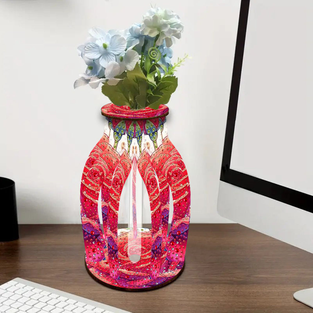 Diamond Painting Flower Vase Desktop Diamond Art Kits for Home Office Decor