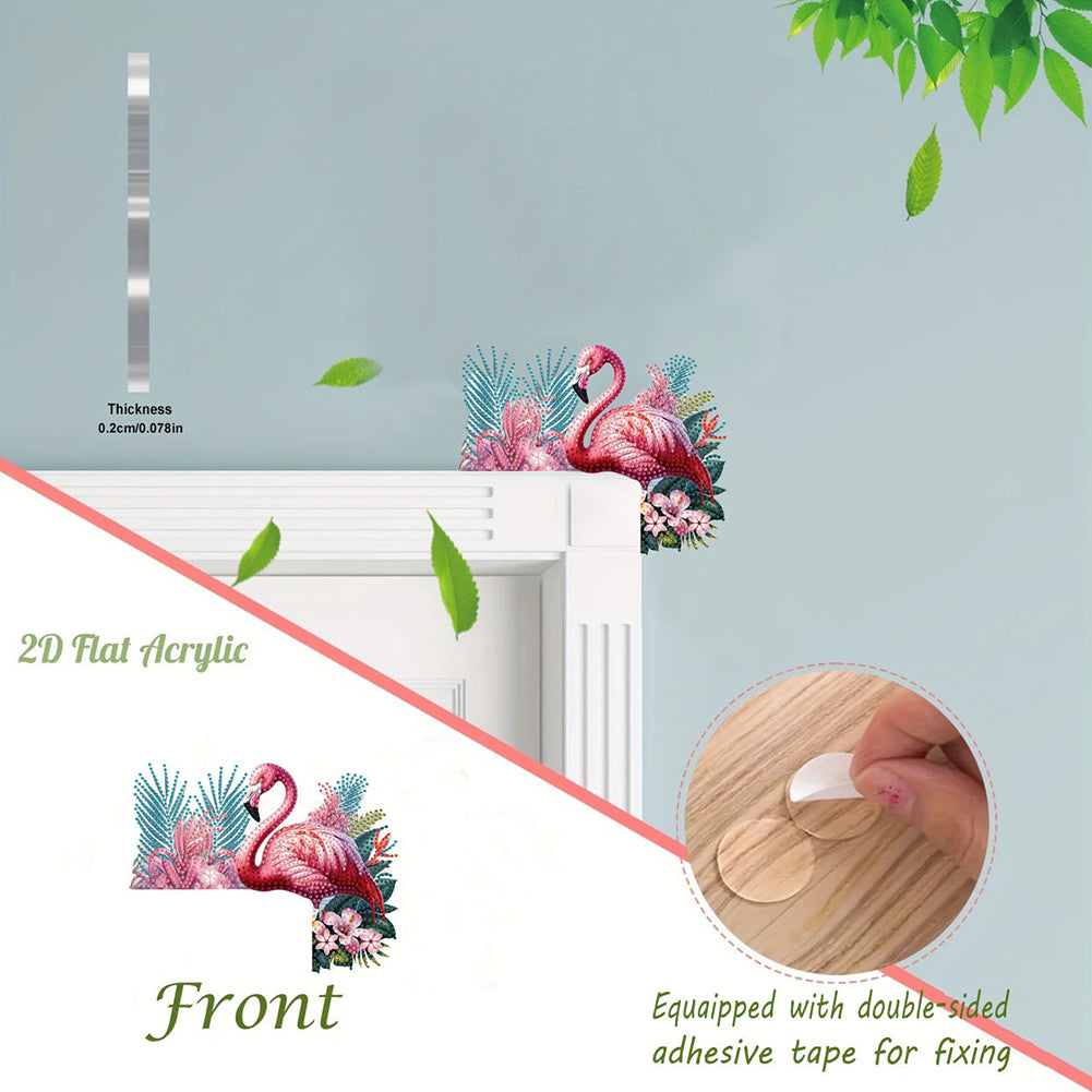 2D Flat Diamond Painting Door Corner Sign DIY Diamond Art Door Right Angle Sign