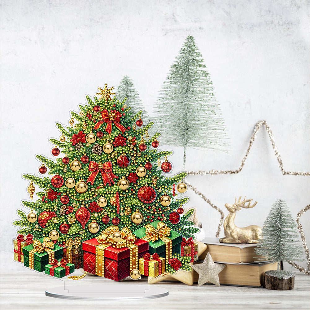 2D Flat Xmas DIY Desktop Diamond Art Kits Diamond Painting Desktop Ornaments Kit