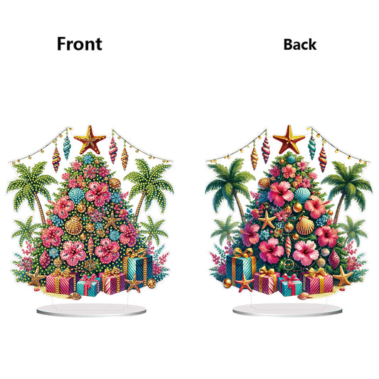 2D Flat Xmas DIY Desktop Diamond Art Kits Diamond Painting Desktop Ornaments Kit