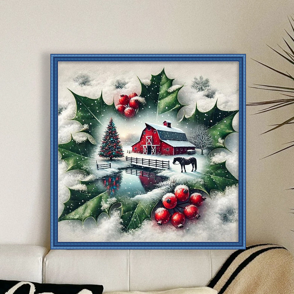 Leaf Scenery - 11CT Stamped Cross Stitch 45*45CM