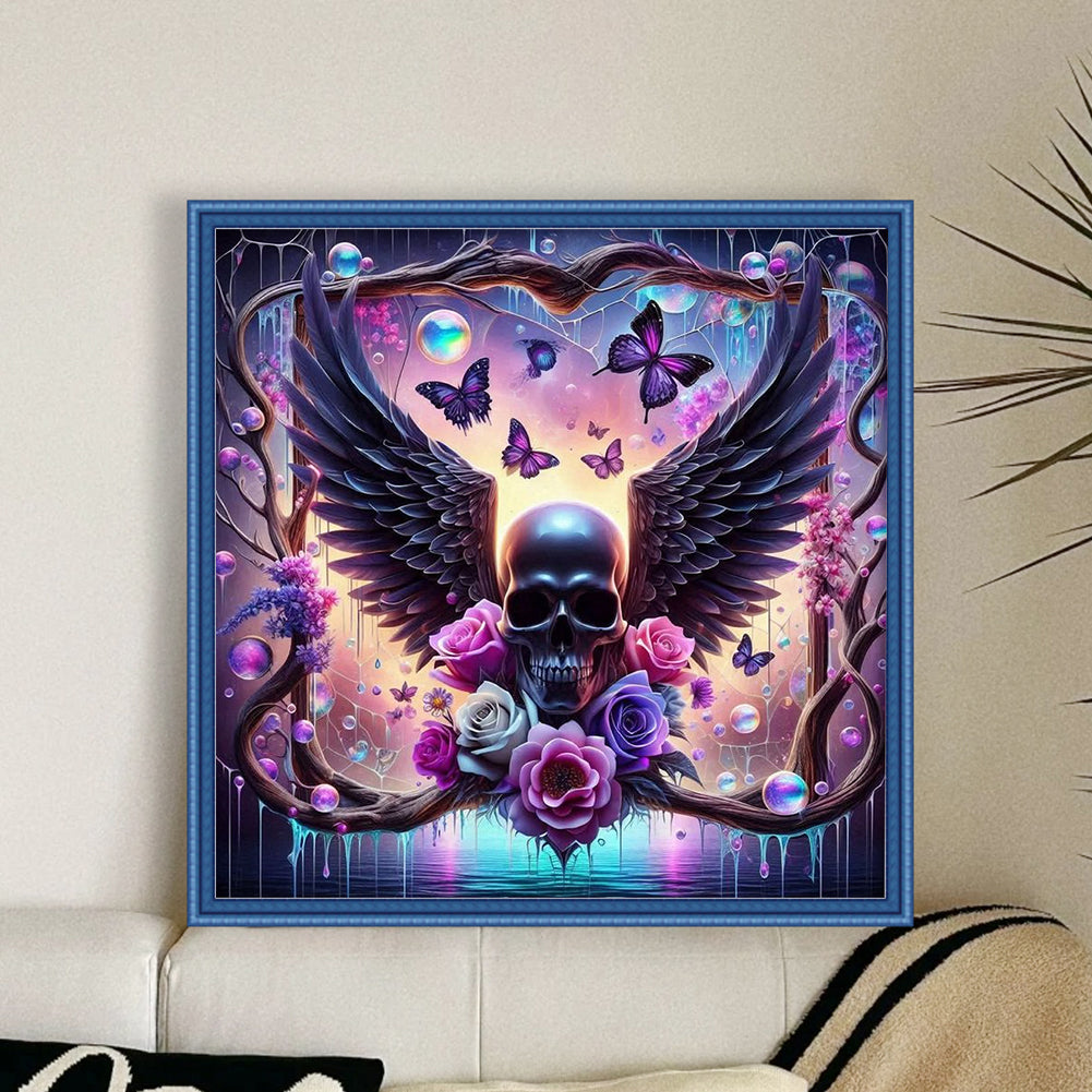 Skull Wings - 11CT Stamped Cross Stitch 40*40CM