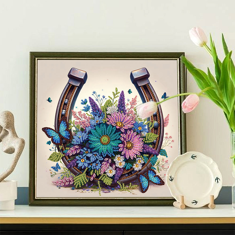 Horseshoe Bouquet - Special Shaped Drill Diamond Painting 30*30CM