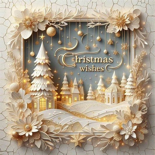 Christmas Scenery - 11CT Stamped Cross Stitch 40*40CM